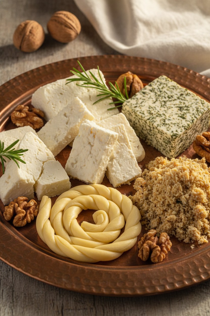 Çeşitli peynir tabağı